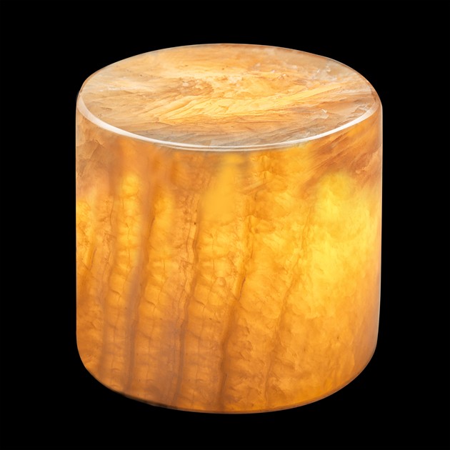 MARBLE L beige polished äkta marmor bordsljus